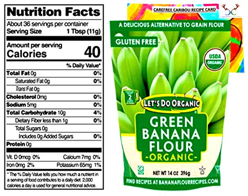 Let's Do Organic Green Banana Flour Bundle. Includes Two (2) 14oz Packages of Let's Do Organic Green Banana Flour and a Green Banana Flour Recipe Card from Carefree Caribou! All Natural & Gluten Free! - Thumbnail 4