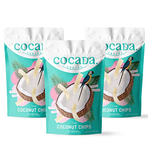 Cocada Snacks - Chips de Coco Horneados | Snack 100% Natural | Gluten Free | Producto Vegano | 3 Paquete de 40g Cover