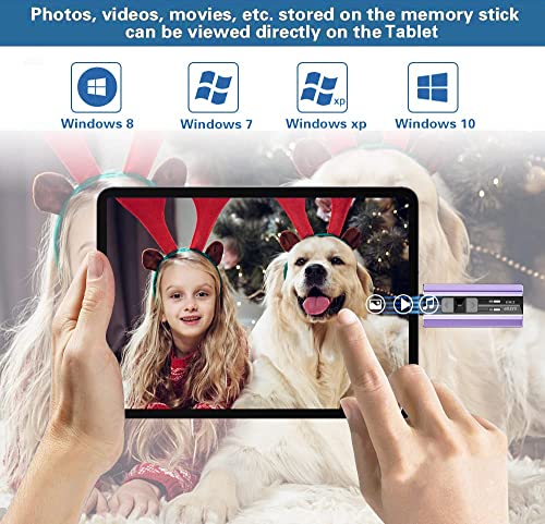 Image of EATOP USB Flash Drive 256GB iPhone Memory Stick Storage for Photos and Videos, iPhone Photo Stick Storage Flash Thumb Drive Compatible with iPhone iPad Android and Computers (Purple)