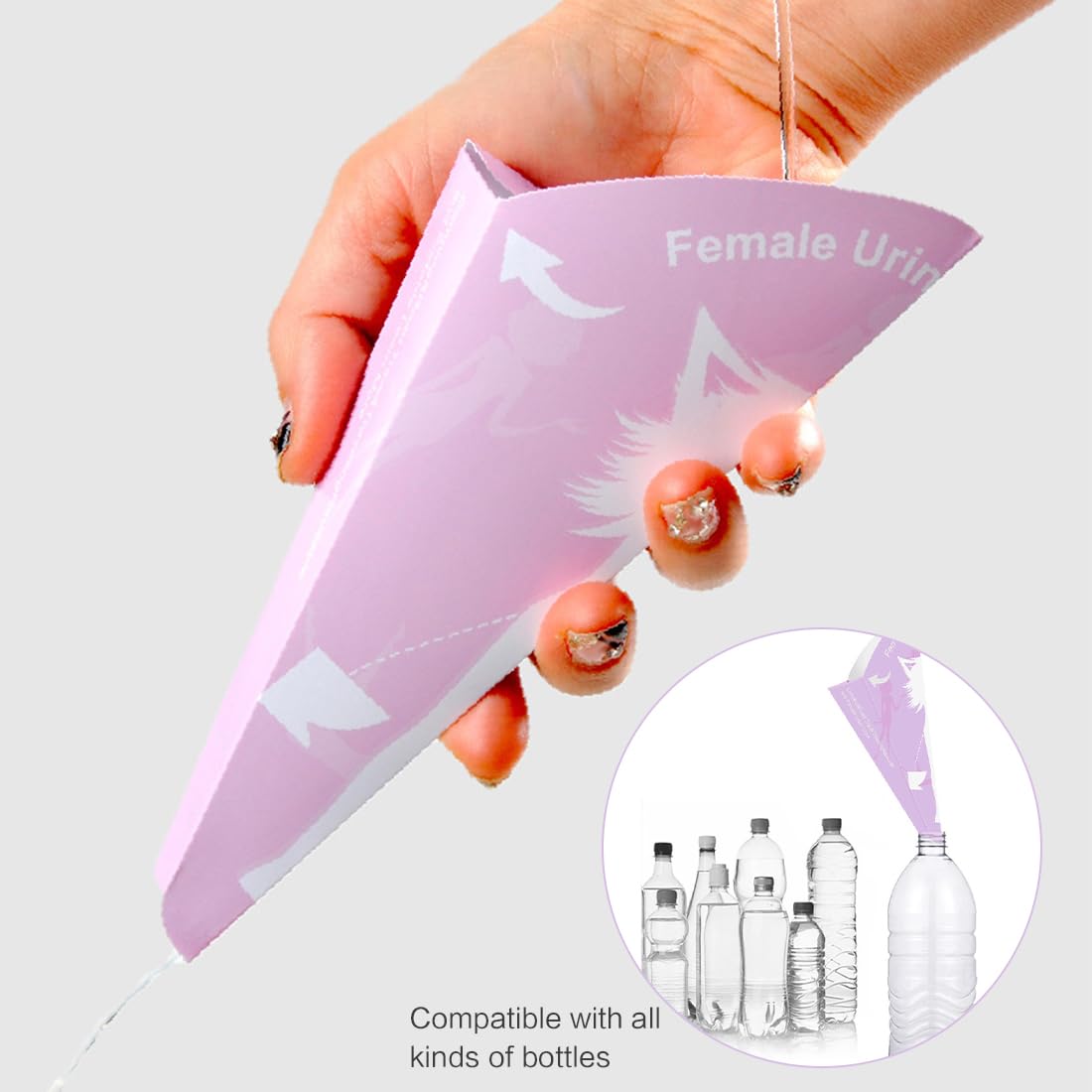 30 Pezzi Imbuto per Pipi Donna in Pied, Orinatoio Portatile Donna di Carta Coni Pipi Donna Monouso,Coni per Pipi Donna USA e Getta da Viaggio per Campeggio Escursioni e attività All'Aperto (A(10PCS))