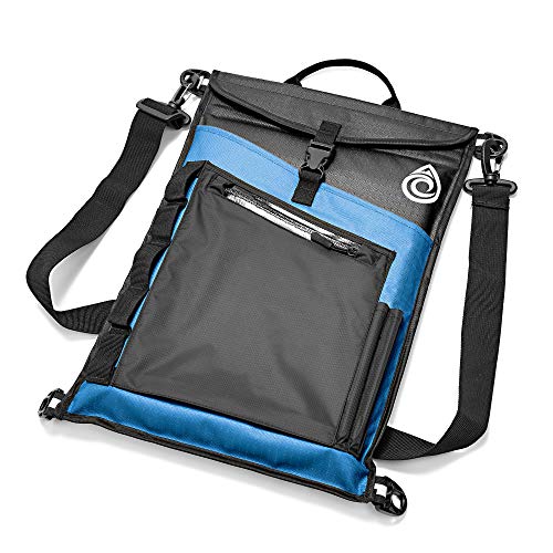 Aqua Quest Typhoon Laptoptasche - 100 % wasserdicht, vielseitig, langlebig, leicht; kompakte Umhängetasche - schützende Computertasche - Blau - 13" Cover