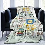 Girls Super Soft Microfleece Blanket Super Soft Plush Fuzzy Bed Microfiber Holiday and Winter Warm Blanket (50'x40', Black1)