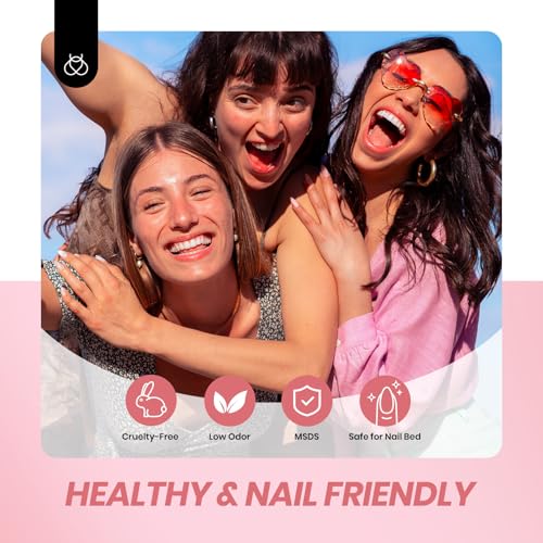 Image of beetles Gel Polish Whispers of Love Jelly Gel Nail Polish Set - 6 Colors Milky White Nude Pink Neutral Sheer Translucent Soak Off UV Gel Nail Kit, Nail Concealer for Salon DIY Manicure Gift for Women