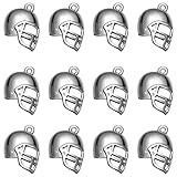 50pcs Antique Silver Plated American Football Mask Charms Pendant DIY Bracelets Necklace Jewelry Making Craft Wholesale 20mmx14mm (A196)