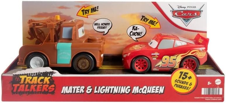 Disney And Pixar Cars Track Talkers Lightning Mcqueen & Mater 2-Pack Vehicles
