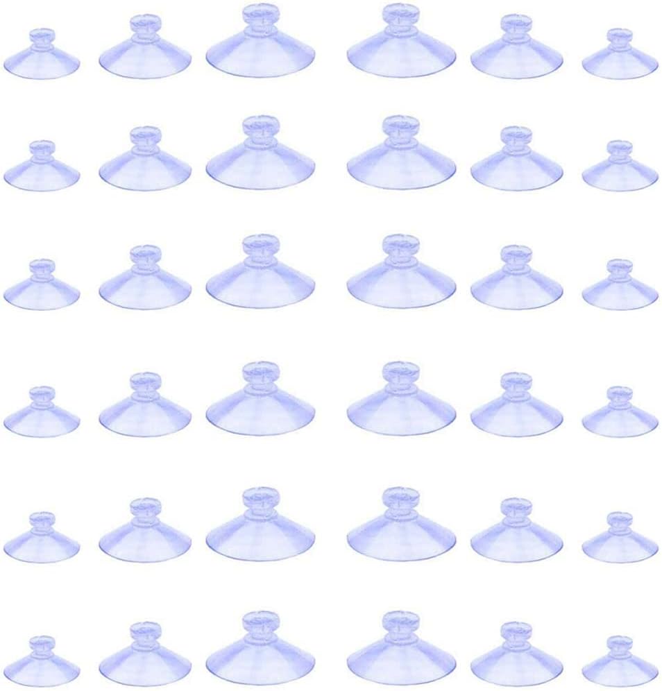 100pcs Mini Clear Plastic Suction Cups Without Hooks (25mm)