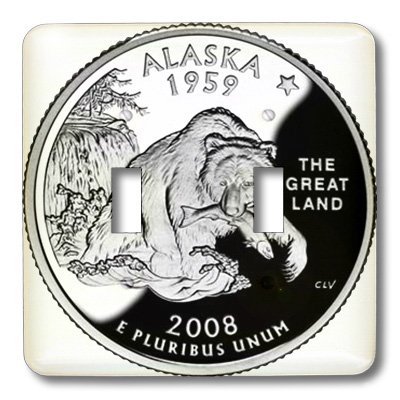 Alaska Quarter interrupteur à baïonnette 3dRose LSP_47309_2 déco - 3