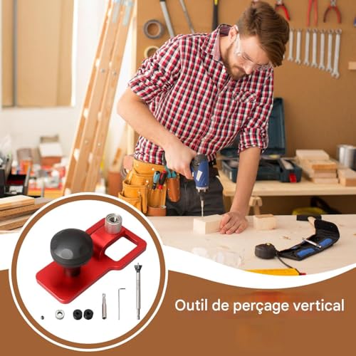 Guide de perçage vertical pour trous droits et assemblage précis de meubles de bricolage - 3