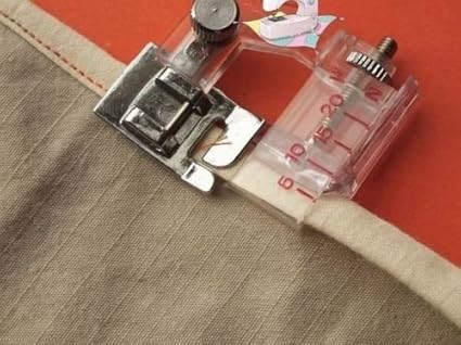 Huangiao Snap-on Adjustable Bias Binder Foot for Brother Singer Janome Sewing Machine, The Adjustable Range is from 5mm to 20mm
