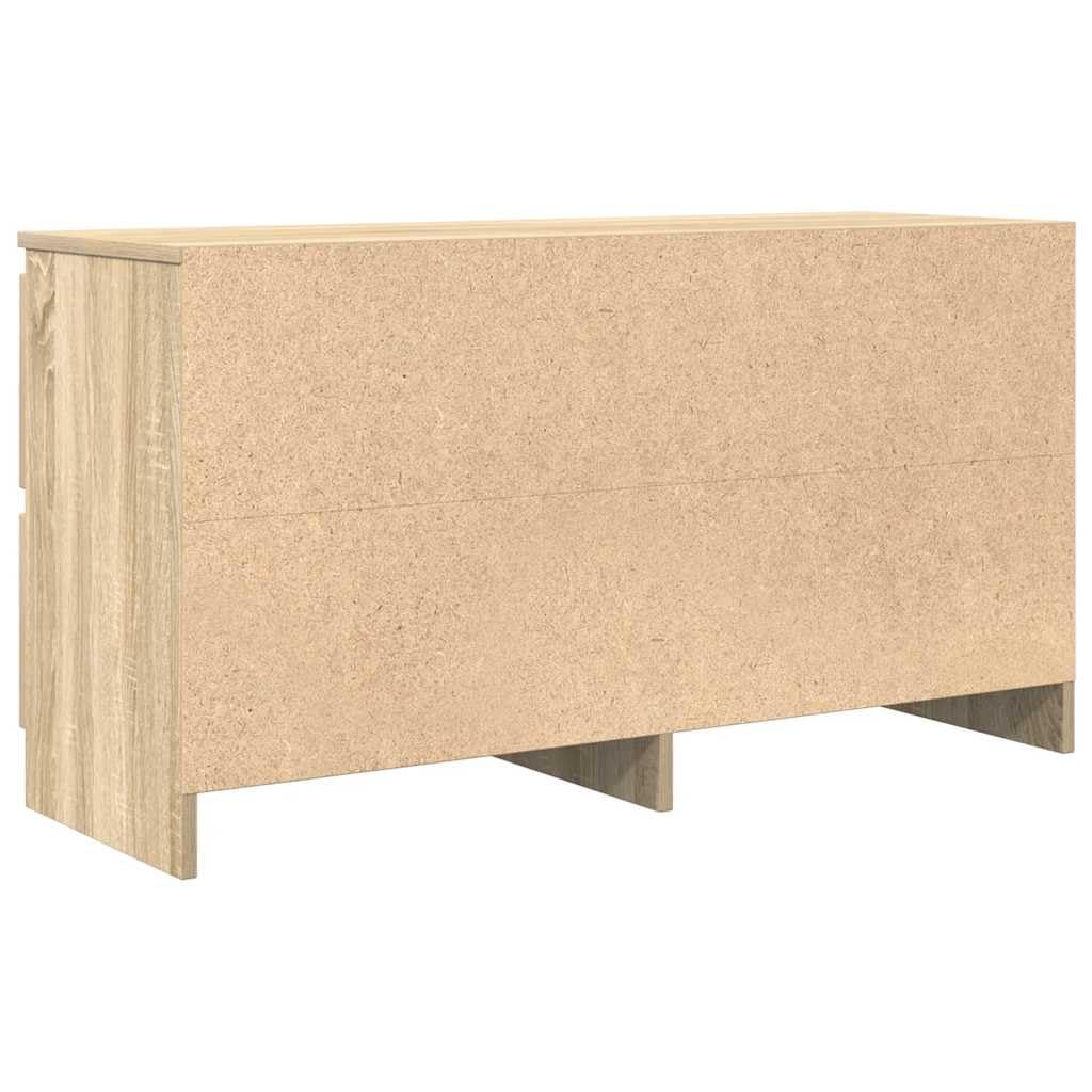 vidaXL Mobile Porta TV Rovere Sonoma 100x35x54 cm in Legno Multistrato, Mobile TV, credenza TV, Armadio ad Alta fedeltà, banco TV, Mobile Porta TV