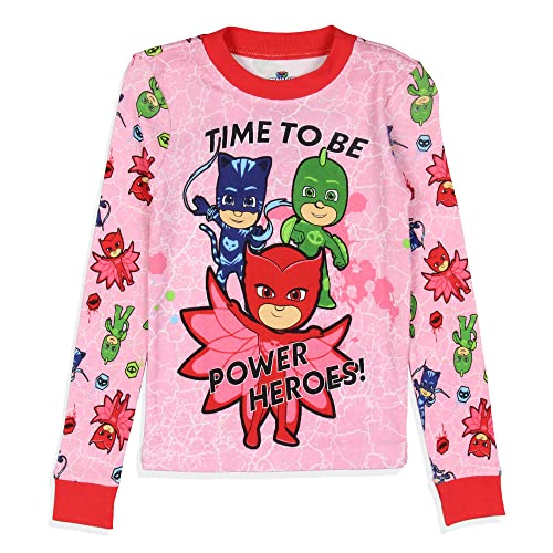 INTIMO Toddler Girl's Pajamas Cartoon Character Tight Fit Long Sleeve Sleepwear 2 Piece Pajama Set2