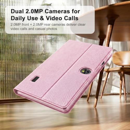 Image of DIGITHINK Tablet 7Inch Android 14.0 with Protective Case, 8GB(3+5GB Expand) RAM+ 32GB ROM, IPS Screen, Dual Camera, Bluetooth 5.0 WiFi Tab (Pink)