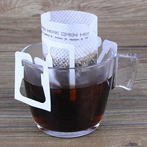 500 Stück Kaffeefilter, Tropfen, Tasche, tragbar, hängend, Ohrenstil, Kaffeefilter, Papier, Büro, Reisen, Kaffee und Tee
