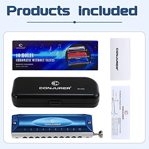CONJURER Blues Harmonica diatonique 10 trous 40 mélodies en C pour débutant, adulte, enfant, professionnel, étudiants… - Les Beatles, Paul McCartney, John Lennon, RIngo Starr, George Harrison CONJURER Blues Harmonica diatonique 10 trous 40 mélodies en C pour débutant, adulte, enfant, professionnel, étudiants… – Image 6