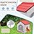 Nesting Boxes for Chicken, Plastic Single Compartment Chicken Nesting Box for Laying Eggs for Hens, Ducks and Poultry - Red