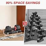 Adjustable Dumbbells Set of 2, Durable Weights Dumbbells Set, 10 in 1/15 in1 Weights Set with Anti-Slip Grip, Fast Adjust Gym Equipment Space Saving for Home Strength Training - Image 3