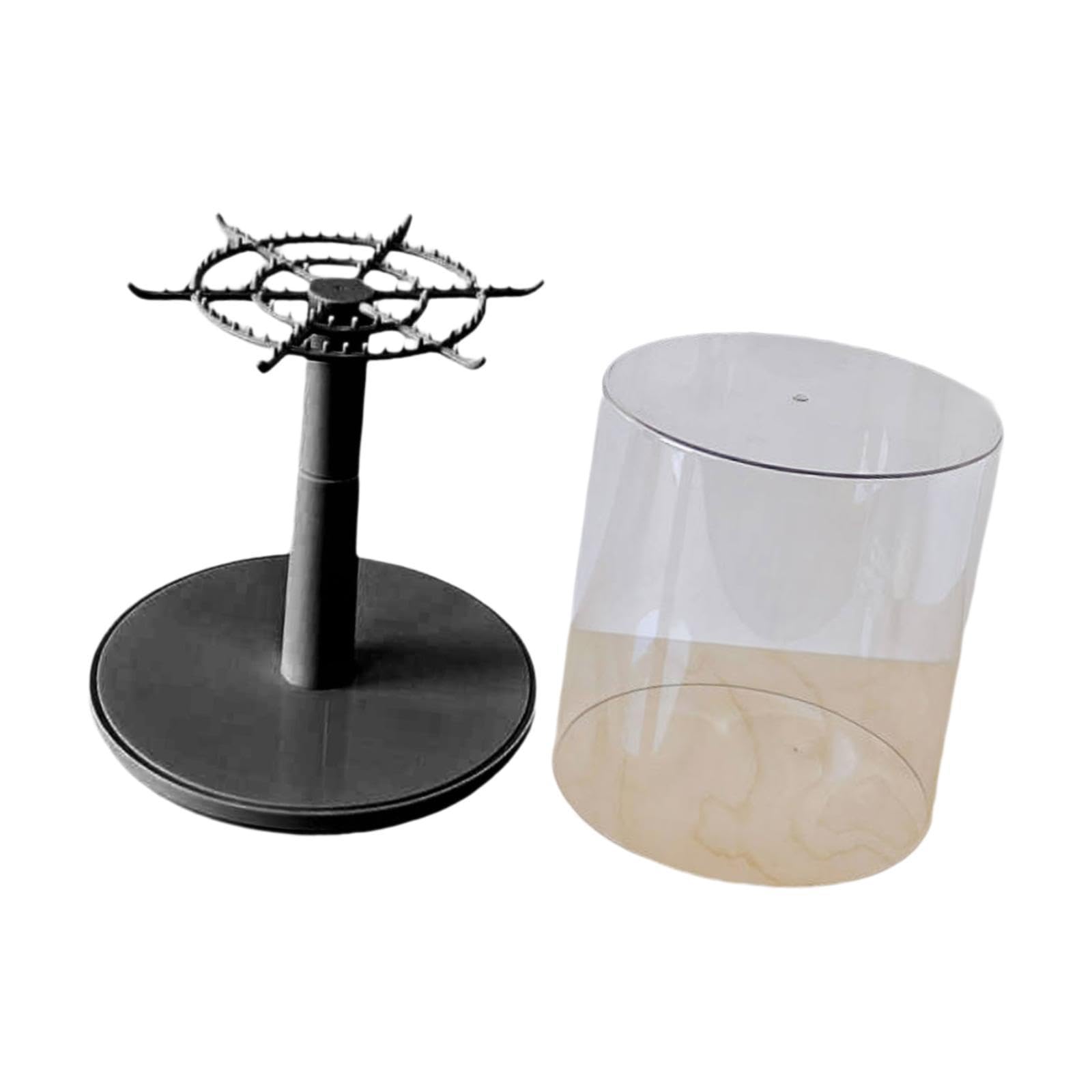 Espositore trasparente per bambole, supporto rotante per action figure, vetrina trasparente con protezione antipolvere, 26 x 23 cm