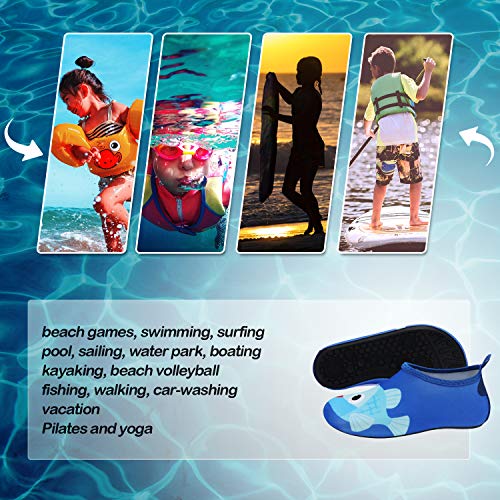 Kkomforme Kids Beach Water Shoes Non-Slip Quick Dry Swim Barefoot Aqua Pool Socks Shoes for Boys and Girls Toddler4