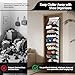 Kotkn 10 Tier Hanging Shoe Rack - Heavy Duty Behind The Door Hanging Shoe Rack, Sturdy Oxford Cloth, 20+ Pairs Over The Door Shoe Cabinet for Boots and Sneakers - Save 50% Closet Space! (Piano White)