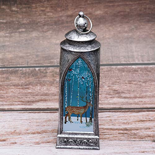 Beaupretty Christmas Snow Globe Lantern Led Light Up Christmas Water Lantern Christmas Table Centerpieces Decorations #TOP1