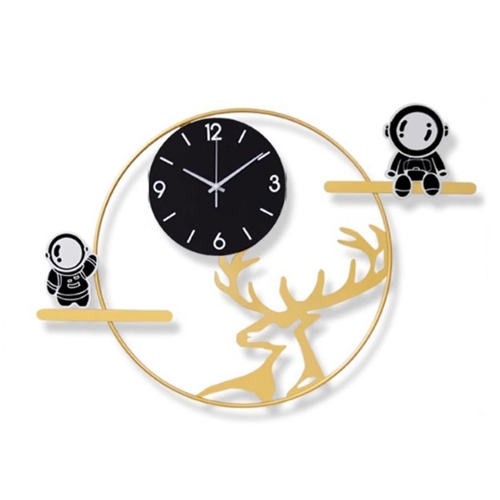 GFHTRELY Wall Clock Modern Wall Clock Living Room Fashion Creative Light Luxury Wall Clock Simple Art Decoration Clock Clock
