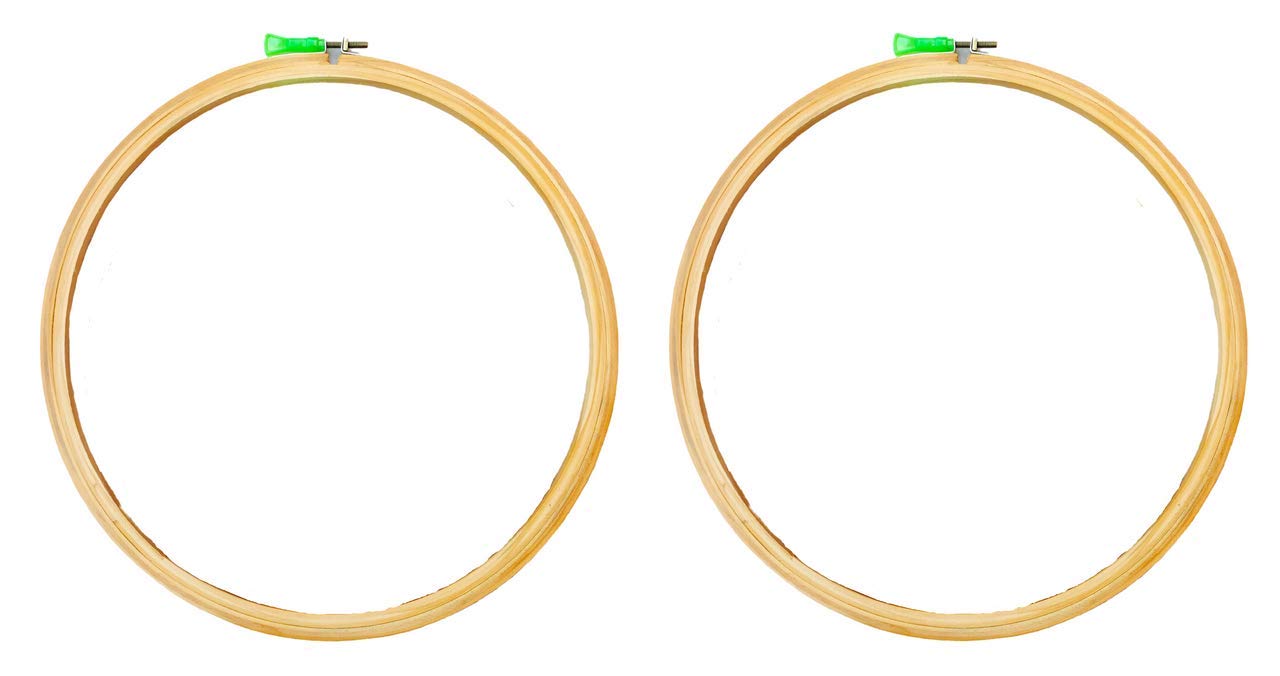 Wooden Embroidery Ring Frame Hoop Size 12 Inches 2 Pcs Combo-image-41