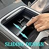 2023 Tesla Model 3 Model Y Accessories Center Console Organizer Tray Armrest Hidden Cubby Drawer Storage Box ABS Material for Tidy Collection of Documents,Credit Cards Compatiable 2021-2023 Model 3/Y - Image 3