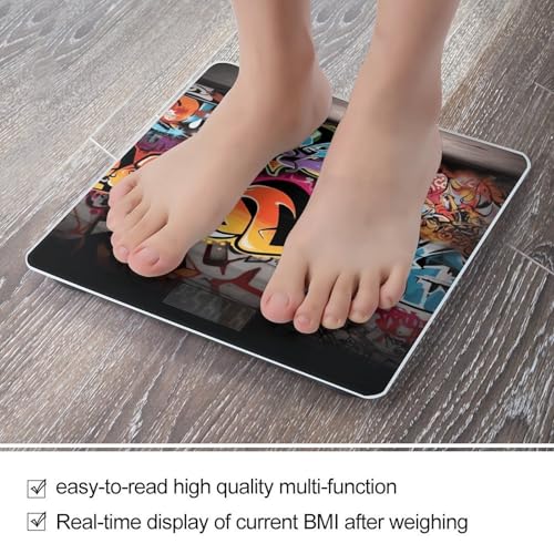 Báscula digital de baño Graffiti Hip Hop vidrio templado 400 lb miniatura 5