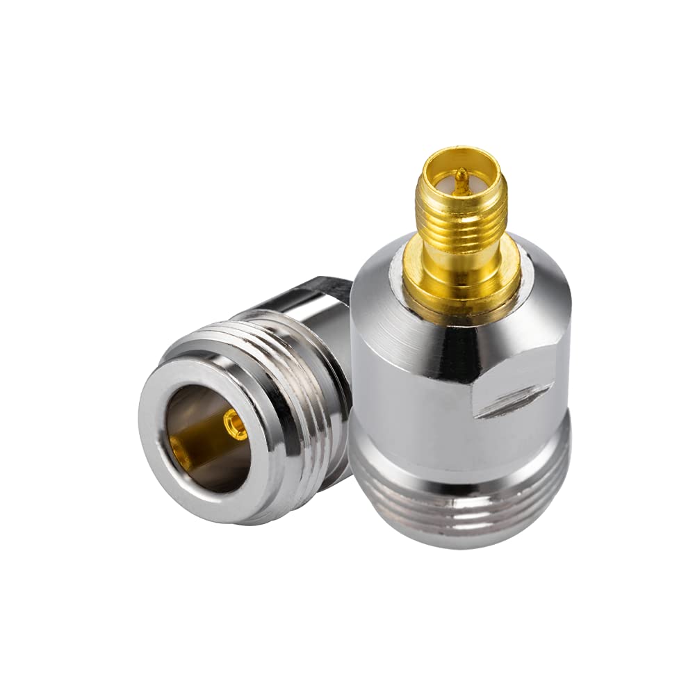 POBADY 2PCS RP-SMA Female to N-Type Female Adapter RP-SMA Wifi Antenna Adapter for WLAN Outdoor Wifi Antenna RPSMA WLAN 4G Wifi Router Wirelesse Router Bluetooth