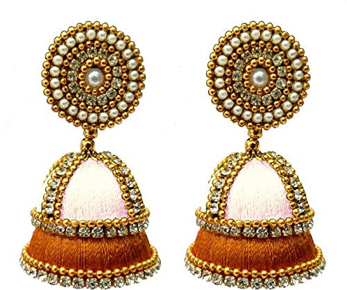 Silk Dori Jhumki Earring for Fabric