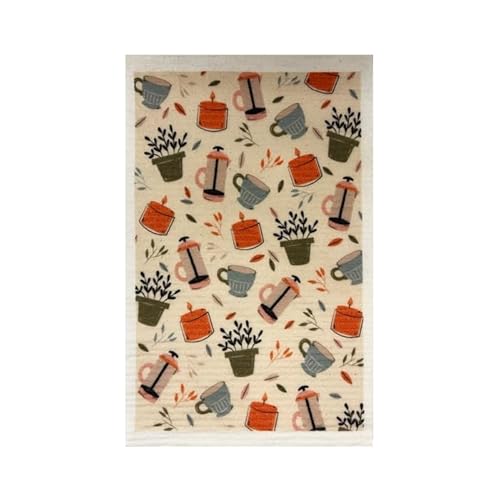 ドイツのフキン★デザインブリッツblitz「694)Tea time 」A4サイズ 200×300×5mm 【BLITZ ふきん 布巾 クロス キッチン キッチンクロス キッチンワイプ スポンジワイプ ドイツ製フキン 】 窓 ガラス 結露 水切りマット