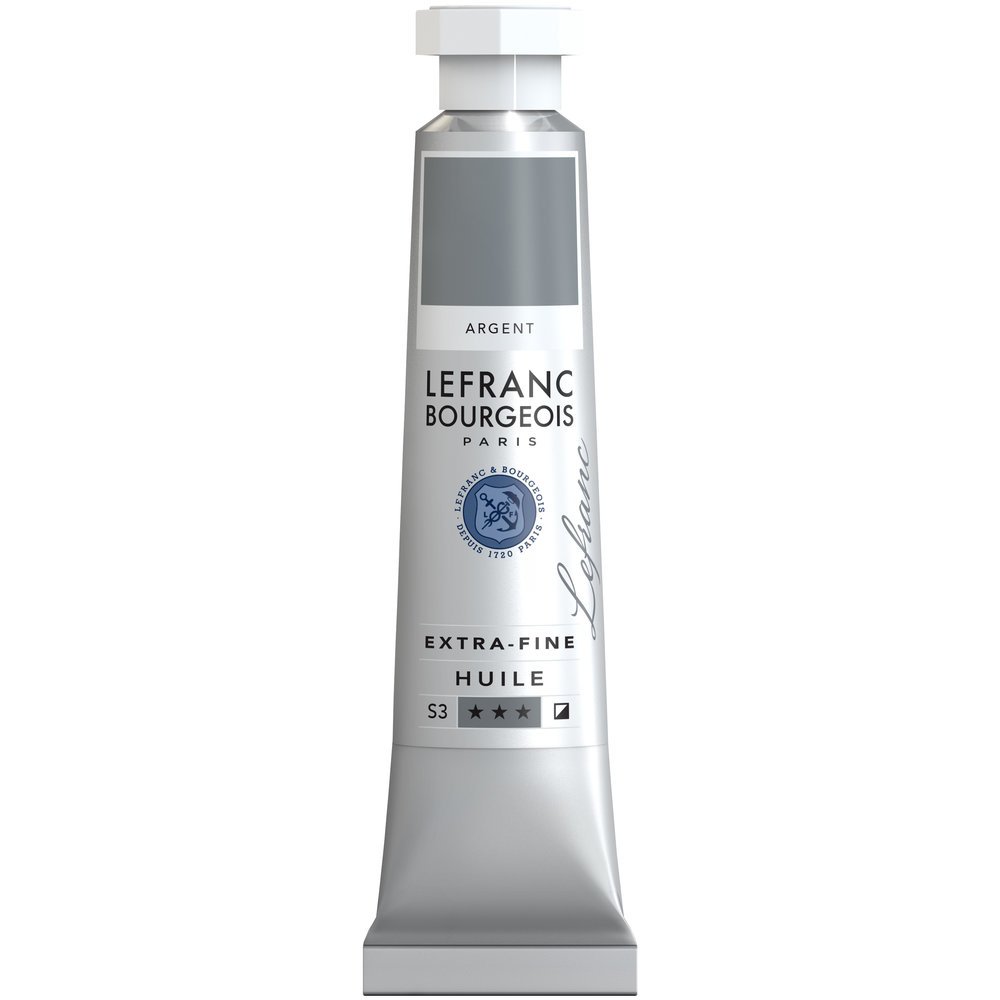 Lefranc & Bourgeois Extra Fine Lefranc Oil paints Artist Pigments, oil-based paint, Silver, 20 ml