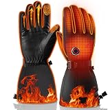 HOOLIBLE Beheizbare Handschuhe für Damen Herren, Wiederaufladbare Touchscreen wasserdichte Beheizte Handschuhe, 3 Wärmestufen 4200mAh Batterien Winter Handschuhe für Motorrad, Ski und Outdoor (XL)