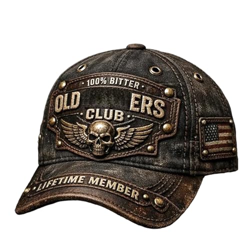 Old Club-Vintage Baseball Cap Unisex Retro Old Club Hat Gift for Men & Women Black