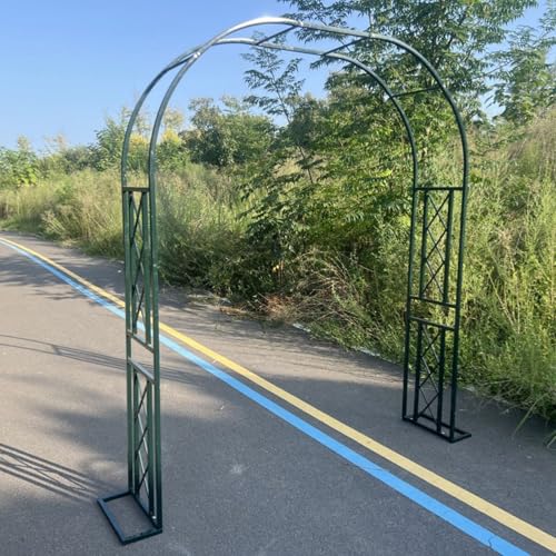 Łuk różany, metalowa pergola z podstawą, 140, 340 cm, altana ogrodowa do roślin pnących, patio, łuk, idealna na ceremonię ślubną i dekorację trawnika