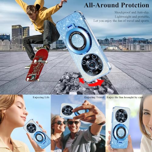 Coque Honor Magic 4 Pro pailletée : l'accessoire chic avec support - 3