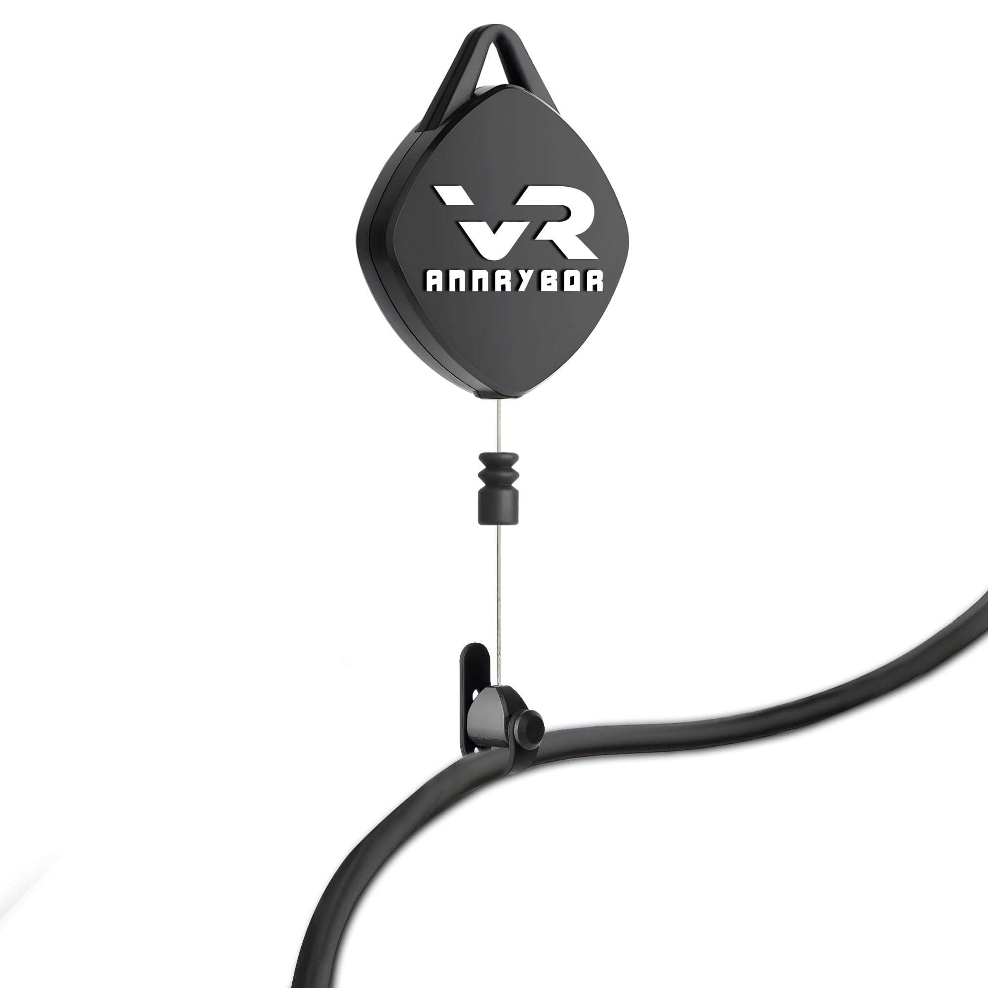 VR Cable Management, VR Pulley System Compatible with Quest 3S/3/2/1/Pico/PSVR/PSVR2 for Play Impressively (1-6pc) (Black-1PC)