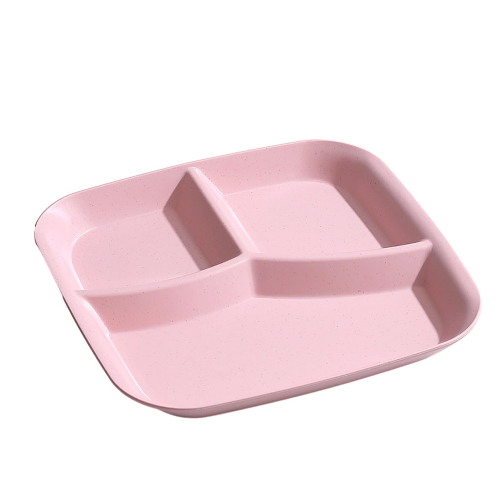 matumou Rectangle Dinner Plate 3 Compartments Food Grade PP Dishwasher Safe Adults Kids Breakfast Snack Vegetable Meal Food Serving Dish