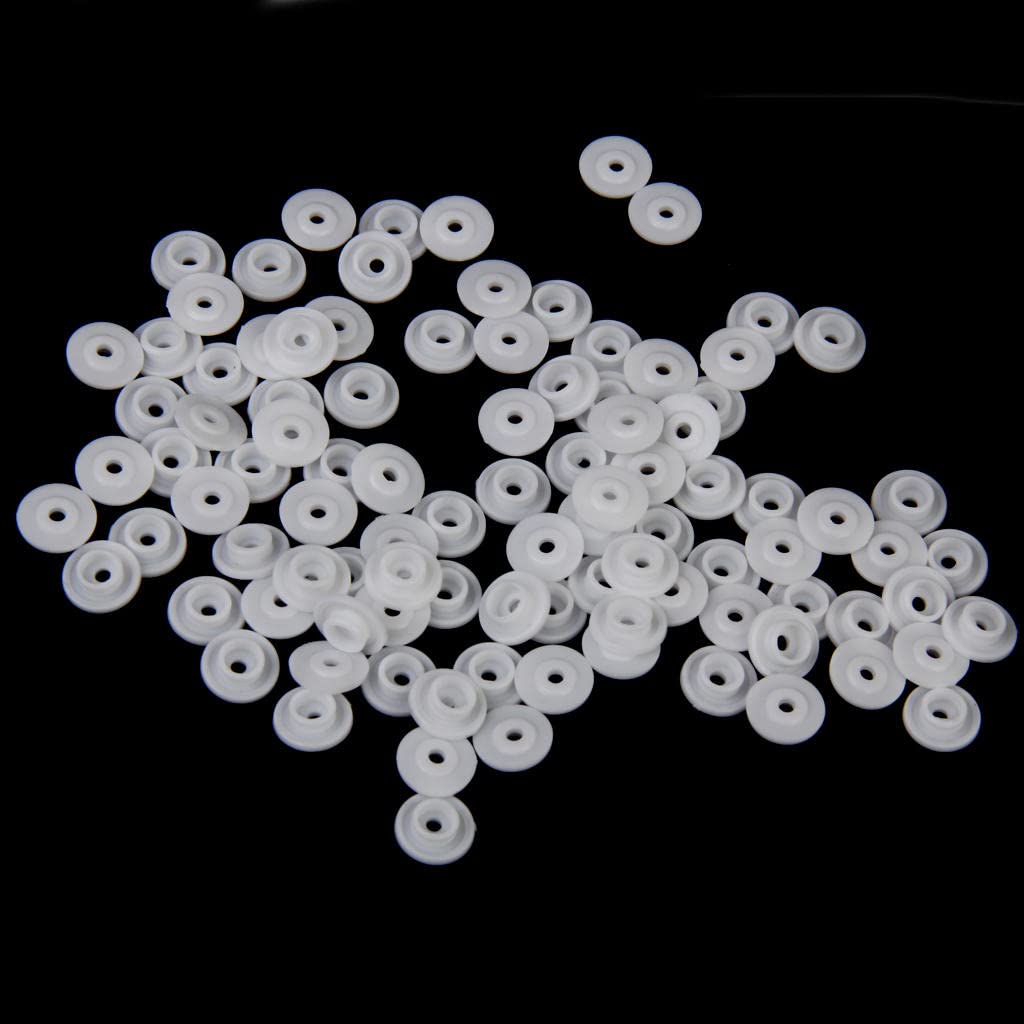 Broche Botones Prendedores Botones Invisibles Botones for Pantalones, 200 Juegos T5 Broches de presión de Resina de plástico Blanco Sujetadores Botón de presión