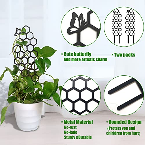 2-Pack-Small-Trellis-for-Potted-Plants-165-Metal-Plants-Trellis-for-Climbing-Plants-Honeycomb-Shape-Garden-Plant-Pot-Trellis-for-Indoor-Houseplants-Vines-Pothos-Hoyas-Black 2 Pack Small Trellis for Potted Plants 165 Metal Plants Trellis for Climbing Plants Honeycomb Shape Garden Plant Pot Trellis for Indoor Houseplants Vines Pothos Hoyas Black