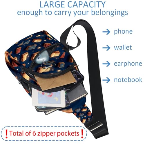 Sac à dos à bandoulière avec sangle réglable taille unique - 5