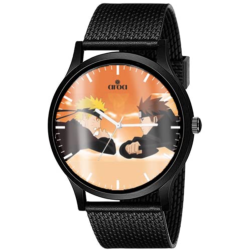 AROA Watch New Watch for Men Naruto Vs Pein Design Model : 048 Black Metal Type Rubber Analog Watch Black Dial for Men Stylish Watch for Boys (B0BYD52HBN) Amazon Price History, Amazon Price Tracker