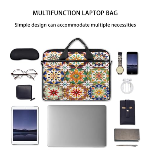Bolso para laptop con diseño geométrico colorido 15 pulgadas miniatura 7