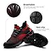 SUADEX Steel Toe Sneakers for Men Women Indestructible Work Shoes Lightweight Comfortable Safety Sneakers Slip-Resistant Composite Toe Shoes for Construction Red