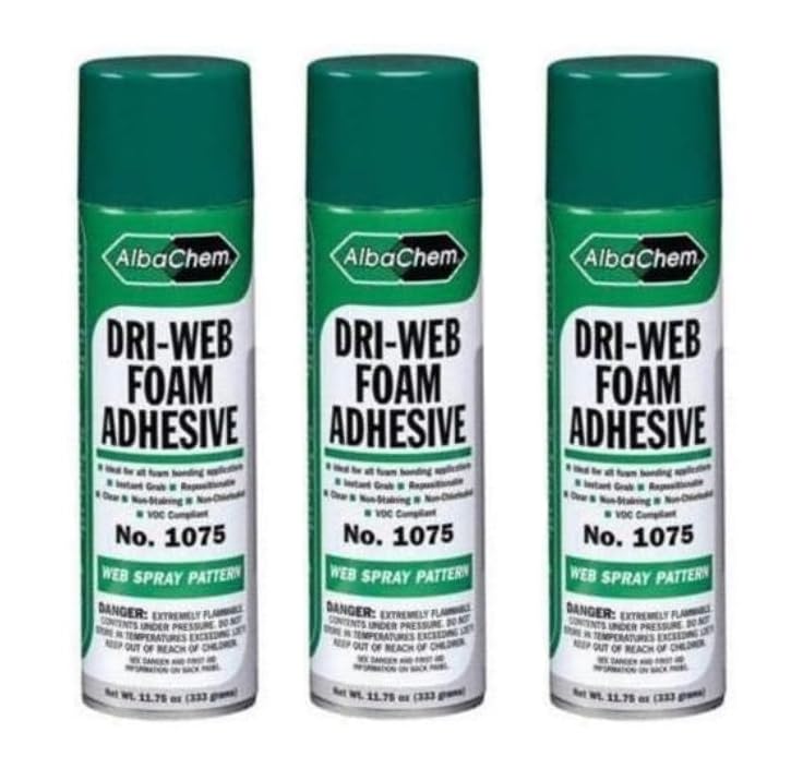 Albatross AlbaChem Dri-Web Foam Adhesive #1075, 3 Cans