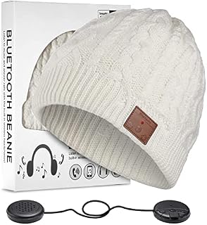 ZRUHIG Bluetooth Beanie hat, Bluetooth V5.0 Winter Music Hat Knit Running Cap men with Stereo Speakers Upgraded Unisex Wireless hats Unique for Women Mom Her Men Teens Boys Girls