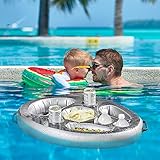 【Fácil de transportar】 Este soporte hinchable para bebidas ocupa muy poco espacio cuando está desinflado y plegado, ideal para guardarlo y llevarlo a cualquier lugar que desee.