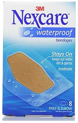 Nexcare Waterproof Knee & Elbow Bandages 8 Each (Pack of 10)