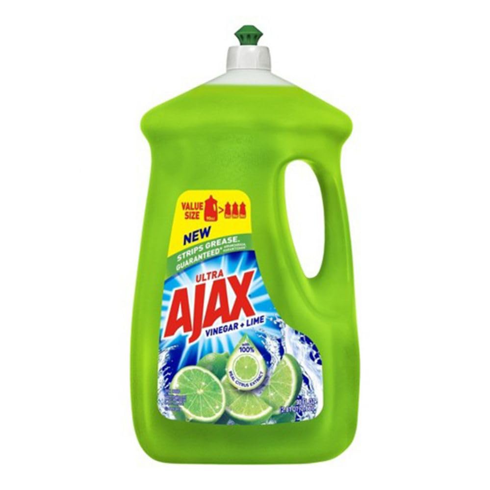 2X Ajax Ultra Liquid Dish Soap, Lime and Vinegar, 90 Fl Oz