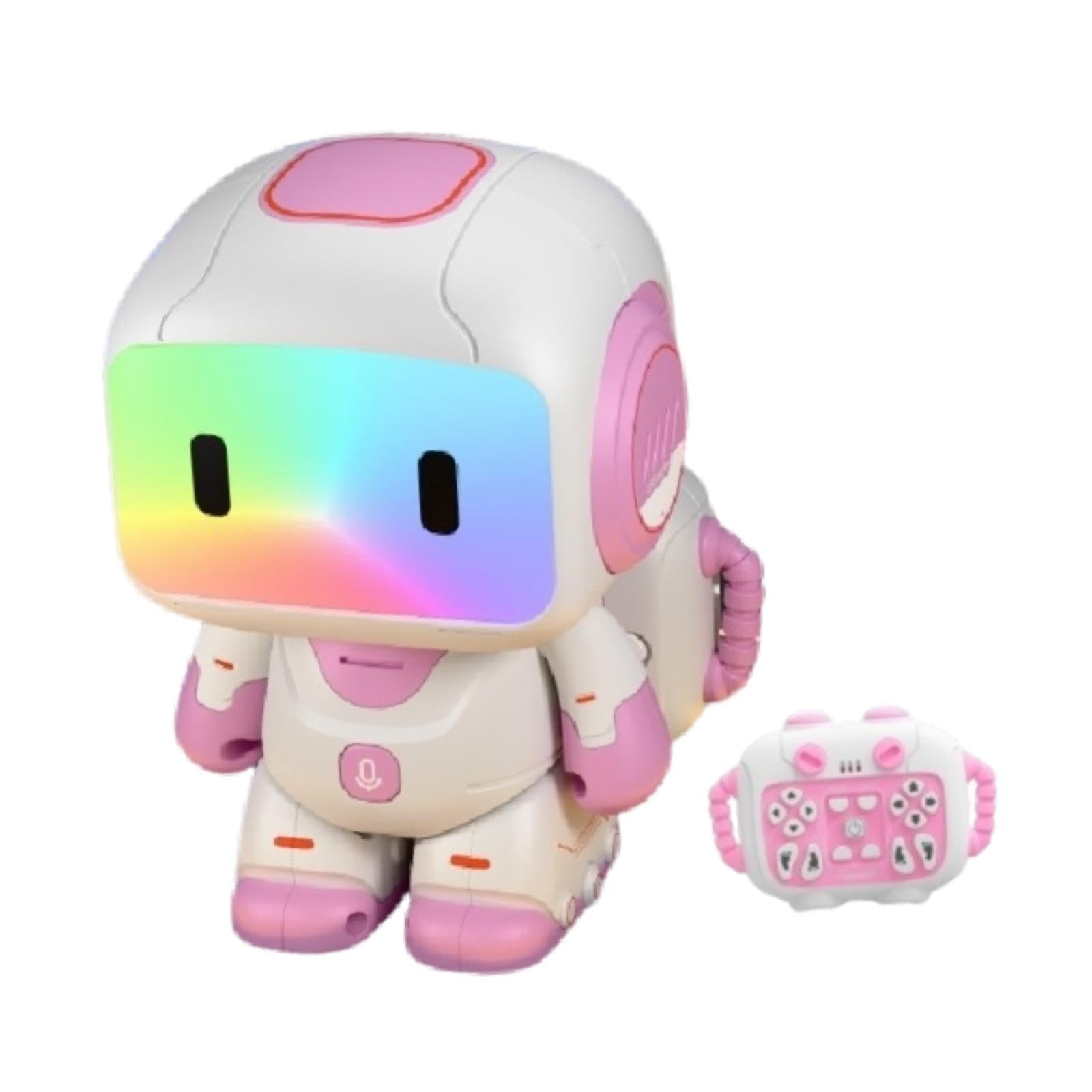 MagiDeal Robot de Juguete con Control Remoto, Regalo de cumpleaños, 3 Niveles de Volumen Ajustables, Inteligente, para niños y niñas, Juguete Educativo, Rosa
